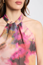 Sleeveless printed blouse multicolor women