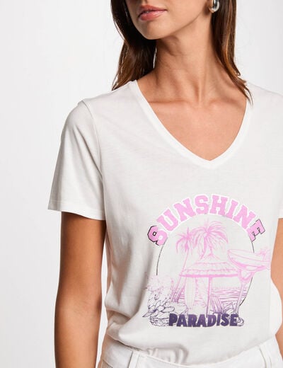 Slogan T-shirt white women