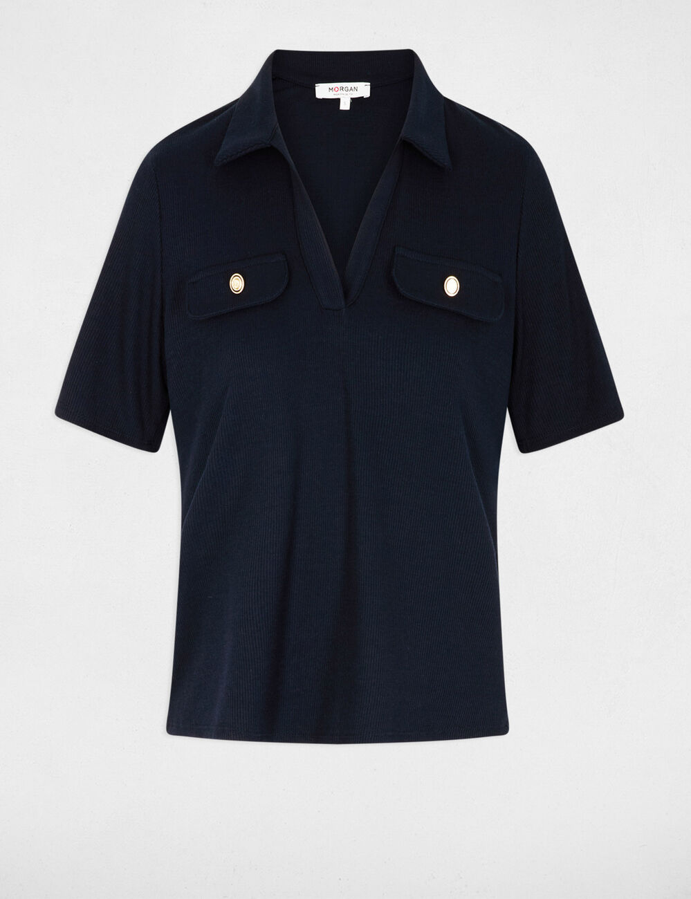 Short-sleeved t-shirt navy blue women