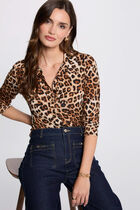 Printed top long sleeves multicolor women
