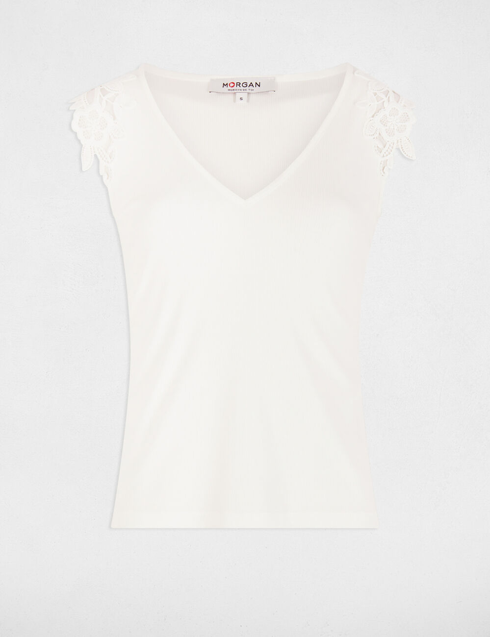Sleeveless vest top white women