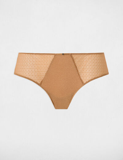 Lace shorts gold yellow women