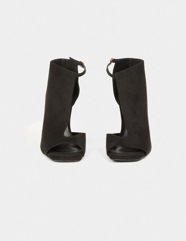 sandales a talons demi ouvertes noir femme Sandales à talons demi-ouvertes noir femme