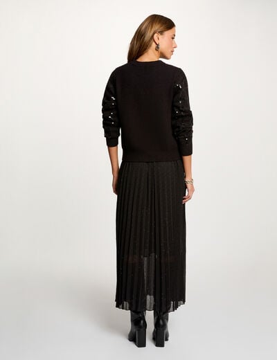 Fitted sequin jacket black women