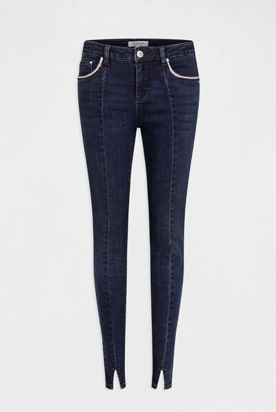 Slim jeans with sequins stone denim ladies'