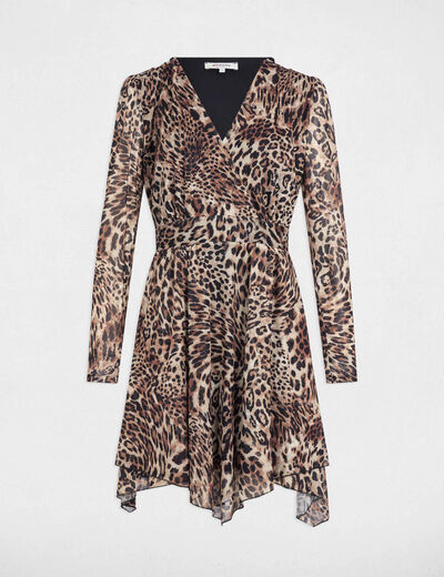 Printed mini A-line dress multicolor women