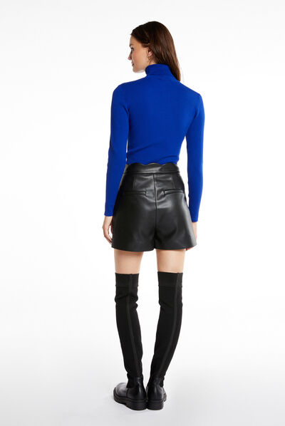Long-sleeved jumper with opening electric blue ladies'