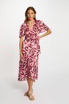 Midi wrap dress multicolor women