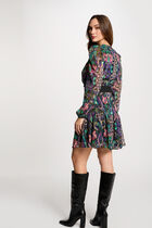 Printed mini A-line dress multicolor women