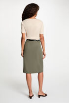 High-waisted pencil skirt khaki green women