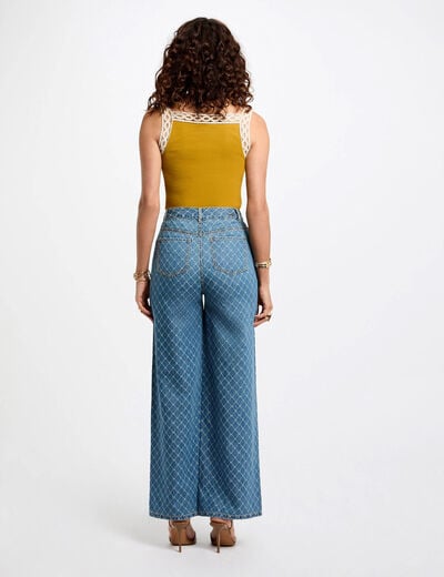 Sleeveless vest top mustard yellow women
