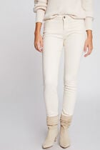 Low-waisted skinny jeans ivory women