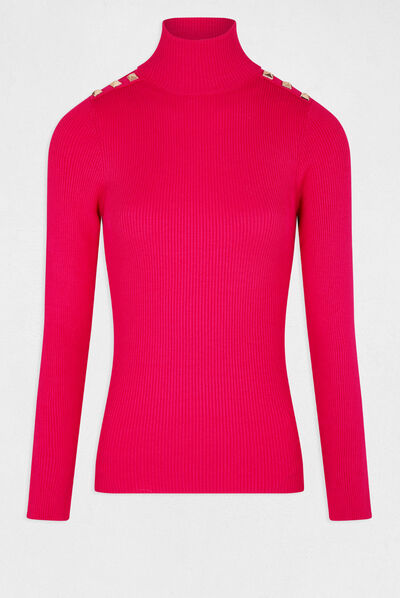 Long-sleeved jumper with turtleneck medium pink ladies'
