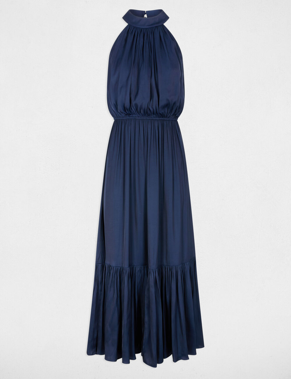 Maxi loose A-line dress navy blue women