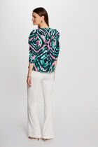 3/4-length sleeved shirt multicolored women