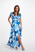 Robe longue droite imprim�e multicolore femme