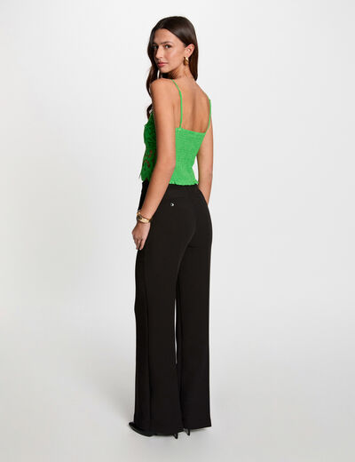 Crop top thin straps green women