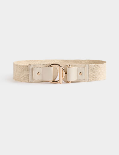 Elasticised braided belt sand women