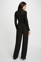 Pantalon large fluide noir femme