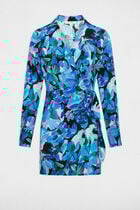 Robe courte imprimé floral multico femme