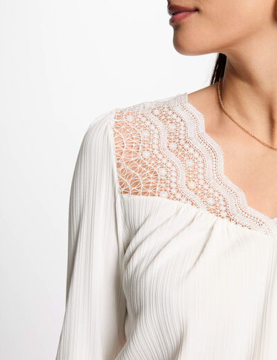 Long-sleeved t-shirt white women