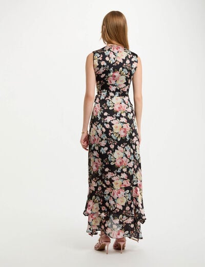 Printed maxi straight dress multicolor women