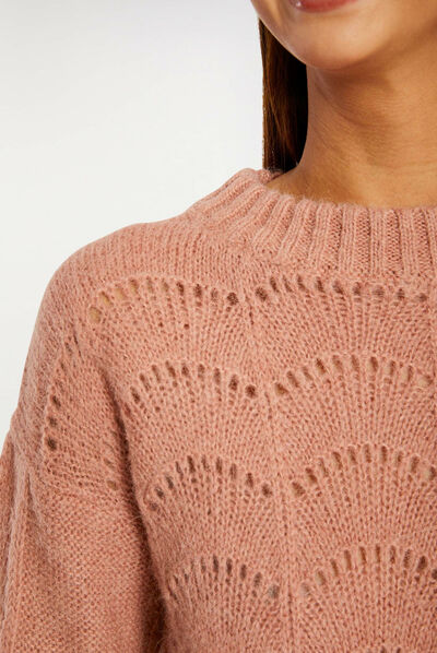 Long-sleeved jumper antique pink ladies'