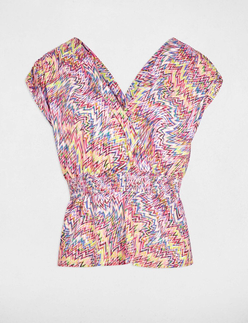 T-shirt manches courtes multicolore femme