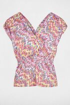 T-shirt manches courtes multicolore femme