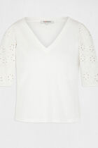 Short-sleeved t-shirt ecru women