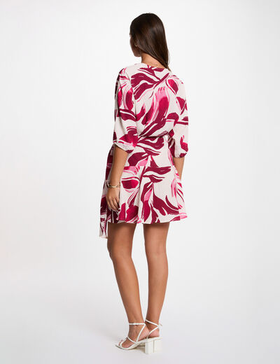 Pleated wrap dress multicolor women
