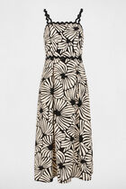 Printed straight midi dress multicolor women