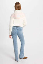 Jumper turtleneck long sleeves ecru women