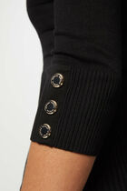 Fitted jumper dress with turtleneck black women
