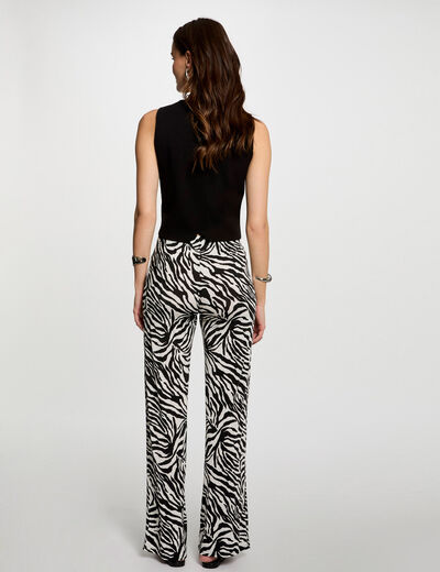 Printed loose trousers black women