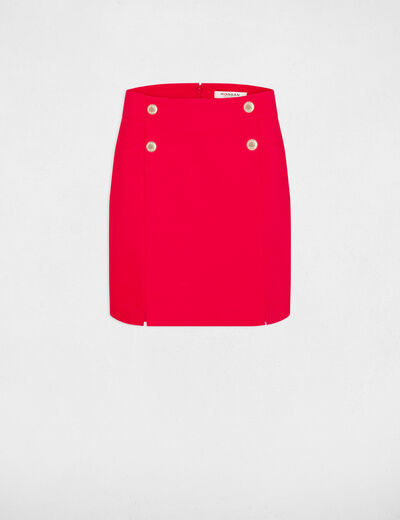 Mini skirt with buttons medium red ladies'