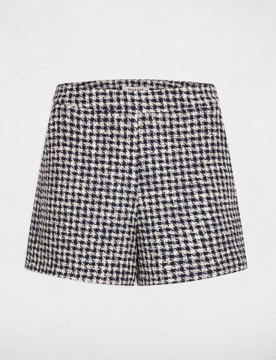 High-waisted tweed shorts multicolor women