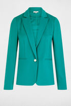 Short blazer turquoise blue women