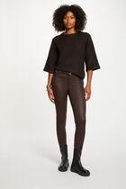 Jumper 3/4-length sleeves dark brown women