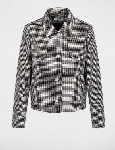 Short jacket with tailored collar multicolor women