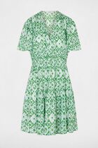 Short dress with V-neck multicolor women