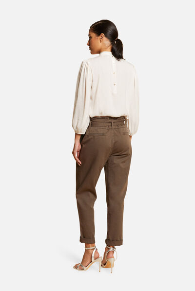 Satin blouse with 3/4-length sleeves  ladies'