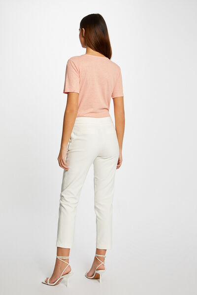Short-sleeved t-shirt with V-neck  ladies'