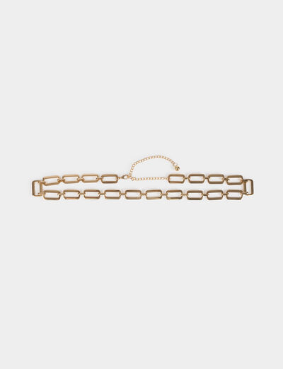 Chain belt gold yellow women
