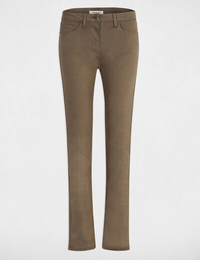Straight trousers khaki green women