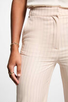 Striped wide leg trousers light pink women