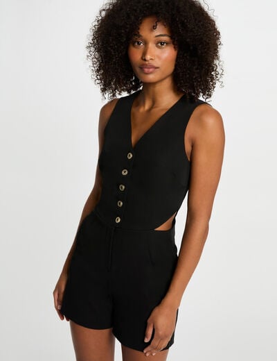 Sleeveless playsuit black women