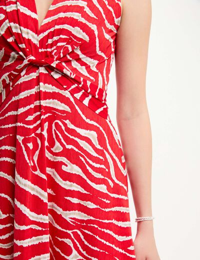 Printed fitted mini dress multicolor women