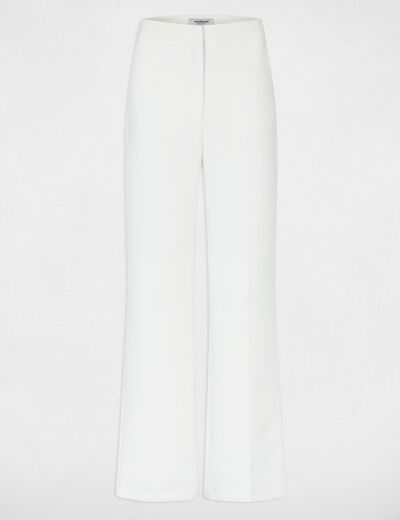 High-waisted wide-leg trousers white women