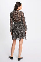 Mini A-line polka dot dress multicolor women